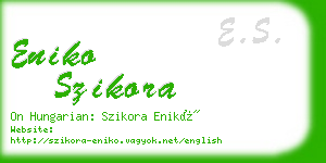 eniko szikora business card